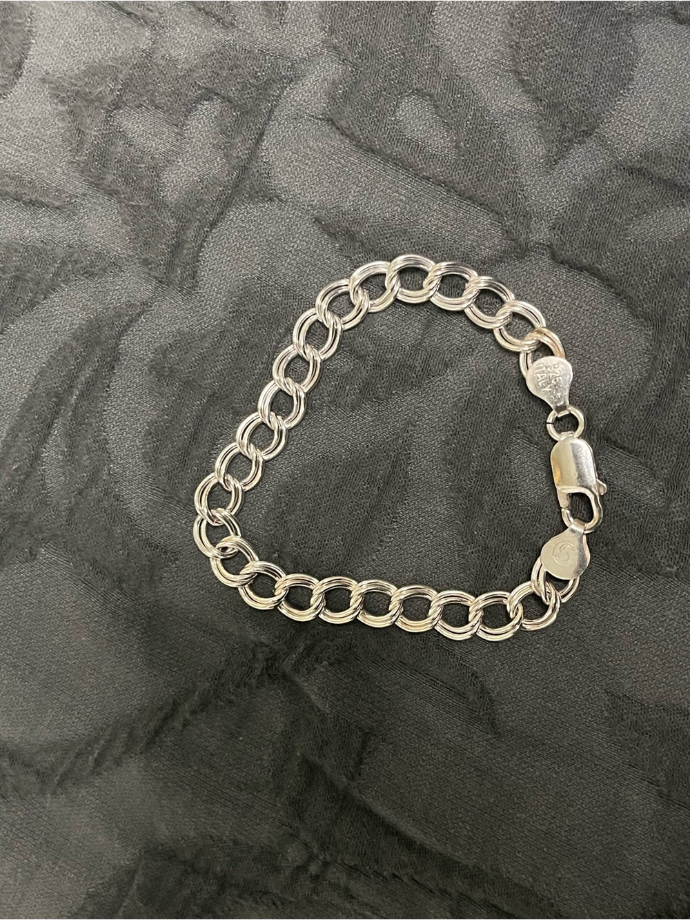 Silver Double Link Bracelet - Silver 925